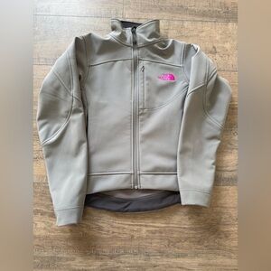 The North Face Women's Gray Jacket with Pink Logo